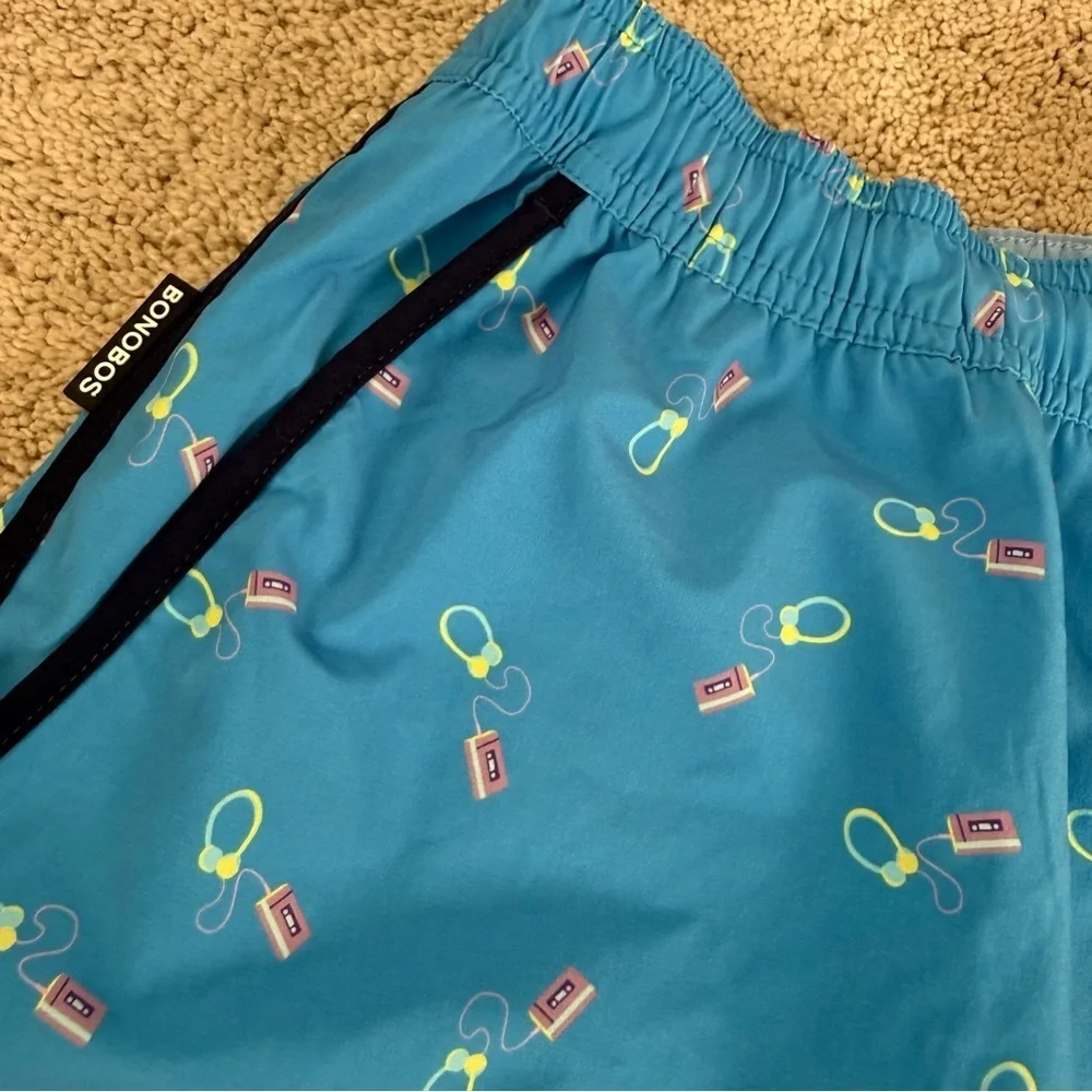 Bonobos Throwback Swim Trunks Mix Tapes Printed Shorts M